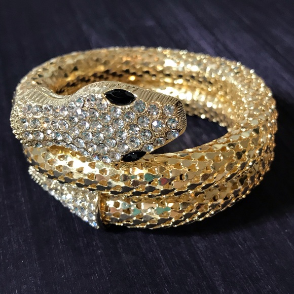 Egyptian snake wrap bracelet w/ rhinestone - Picture 12 of 14